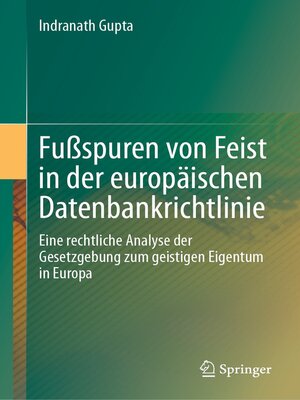 cover image of Fußspuren von Feist in der europäischen Datenbankrichtlinie